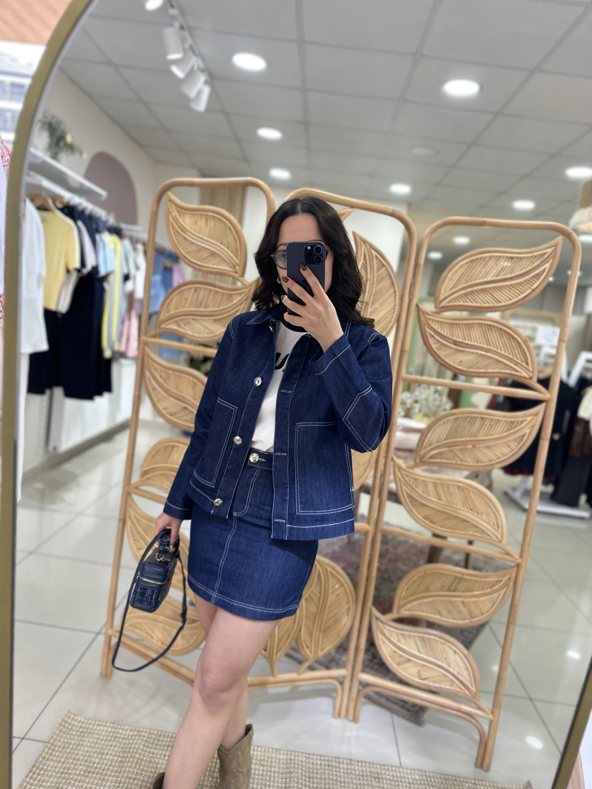 Cepli Denim Mini Etek